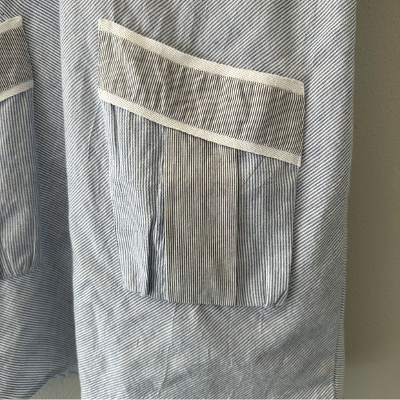 Anthropologie Dallin Chase (6) 100% Cotton Oxford Shirting in Blue, White, Gray - Picture 3 of 10